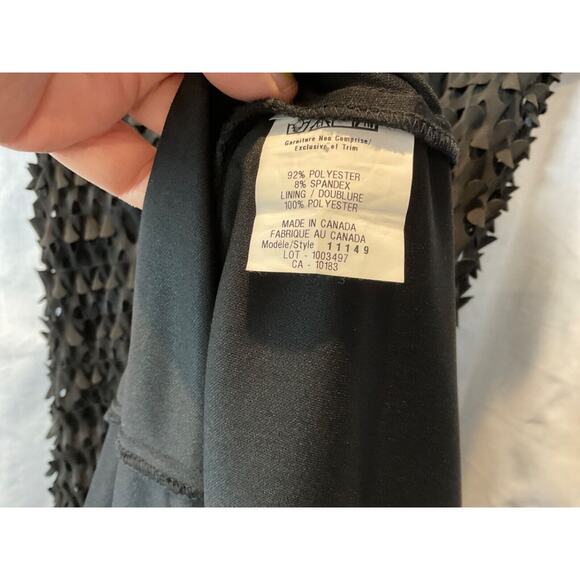 Cartise Black Cocktail Dress Size 12 Poly-Spandex Blend Lined Style 11149 - Picture 3 of 11